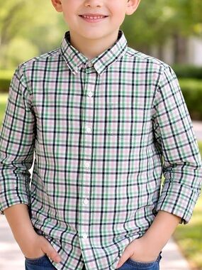 Janie & Jack Boys Plaid Dress Shirt.  Size 6